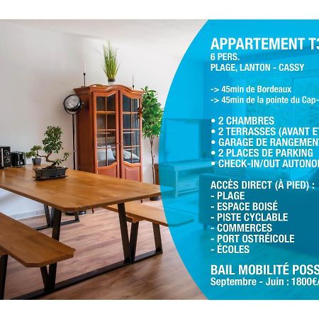 Nouveau ! Lanton Plage, 6 Voyageurs Eksteriør billede